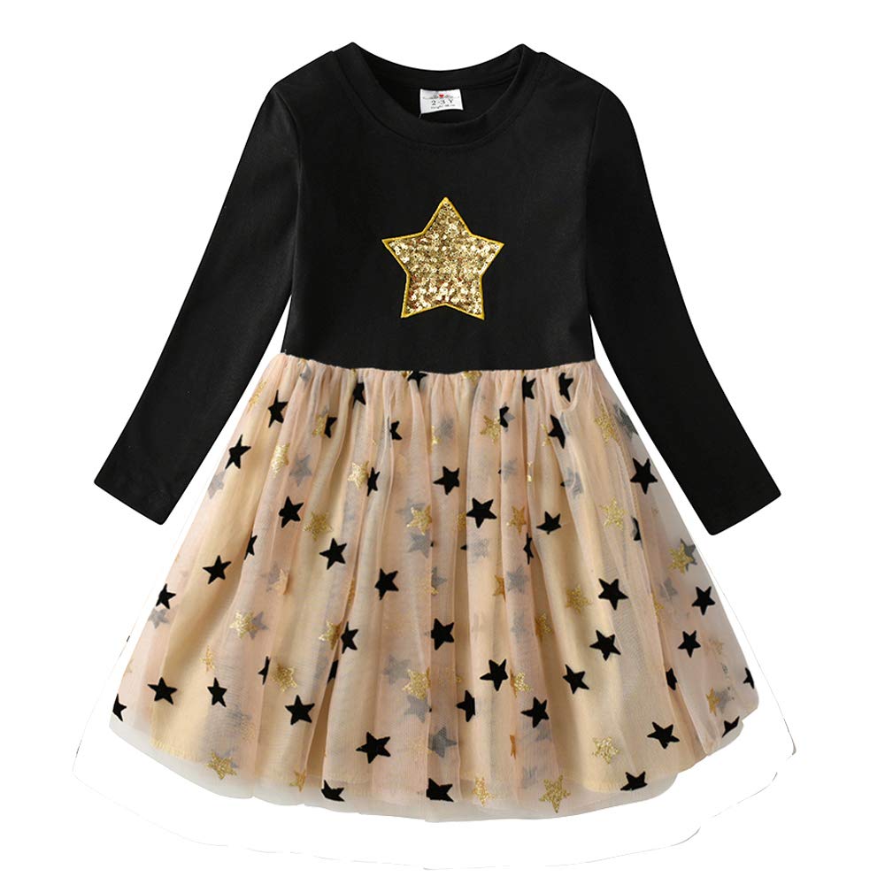 VIKITA Vestitos Bambina Principessa Unicorno Casuale Cotone 3-4 anni, Lh4880 - Ilgrandebazar