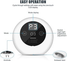 Carica l'immagine nel visualizzatore di Gallery, ACADGQ Purificatore d'Aria,purificatore d'aria anione,pulitore ozono deodorante sterilizzatore,Ionizzatore aria silenzioso con Display digitale e Risparmio energetico Ionizzatore per ambienti di 50m³