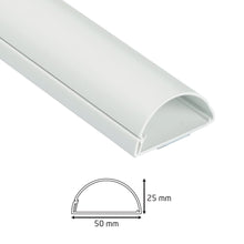 Carica l&#39;immagine nel visualizzatore di Gallery, D-Line 1M5025W Canalina Coprifili, 1 m Lunghezza, Bianco, 50 1-metro, Bianco - Ilgrandebazar
