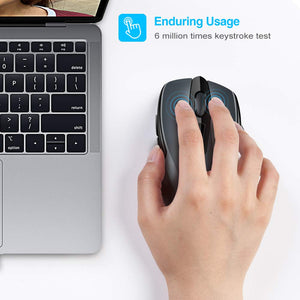 TECKNET PRO Mouse Senza Fili, 2600DPI, Durata delle batterie di 24 Grigio - Ilgrandebazar