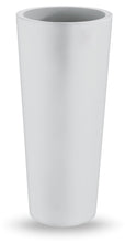 Carica l&#39;immagine nel visualizzatore di Gallery, Vaso Tondo moderno liscio Ø38xh 85 cm in resina cache-pot BIANCO grigio - Ilgrandebazar