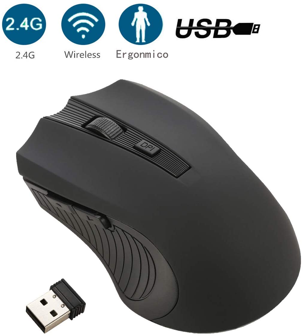GeekerChip Mouse Wireless,Mouse Senza Fili con 6 Pulsanti,3 Livelli DP –