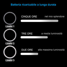 Carica l'immagine nel visualizzatore di Gallery, Diyife Selfie Ring Light, [Ultima Versione] Ricaricabile Luce Dell'Anello... - Ilgrandebazar