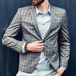 Murtoo Bracciale Uomo Pelle e Pietra Naturali con Chiusura Giove - Ilgrandebazar