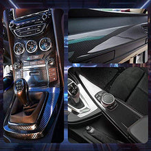 Carica l&#39;immagine nel visualizzatore di Gallery, CompraFun Pellicola Adesiva per Auto 6D, 300x30cm Pellicola Adesiva Fibra di Carbonio, Rivestimento Adesivo Nero Car Sticker, con Accessori, Fai da Te Decorativa Wrapping Auto e Moto