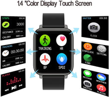 Carica l'immagine nel visualizzatore di Gallery, Smartwatch, Orologio Fitness Tracker Uomo Donna Smart Watch Sonno Cardiofrequenzimetro, Sportivo Activity Tracker Contapassi Cronometro, Smartband Notifiche Messaggi Controller Fotocamera Musicale Nuovo modello