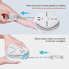 Carica l&#39;immagine nel visualizzatore di Gallery, POWERADD Presa Multipla USB - Multipresa con 3 Prese 16cm*16cm*6cm, Bianca