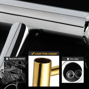 GAVAER Rubinetto Bagno Lavabo, Elegant Miscelatore Cromato E-7092