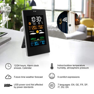 ONEVER Stazione meteorologica, barometro Wireless Termometro Medium, As Shown - Ilgrandebazar