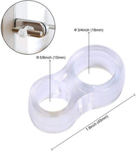 Carica l'immagine nel visualizzatore di Gallery, VABNEER Fermaporte per maniglie in PVC 10 pezzi Silicone Anti Protettori Maniglia Della (Trasparente)