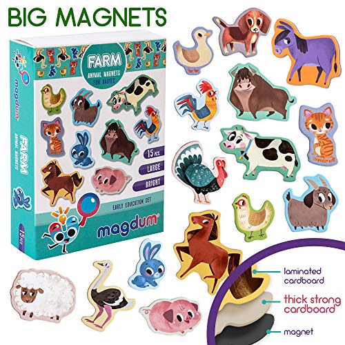 MAGDUM Calamite Bambini Animali Fattoria – Grandi calamite frigo bambini –... - Ilgrandebazar