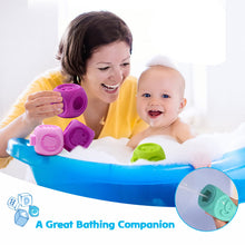 Carica l&#39;immagine nel visualizzatore di Gallery, Bambebe Giocattolo Bambino 6 Mesi, Impilabile Cubi Morbidi Bambini, Giochi Montessori Neonato, Giocattoli Bagno Educativi Mattoncini Il Miglior Regalo Ragazze Ragazzi per Bambino 6-12 Mesi