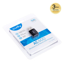 Carica l&#39;immagine nel visualizzatore di Gallery, Cudy Adattatore USB Scheda di Rete, 600Mbps Wifi AC 600 Mbit/s WLAN Stick - Ilgrandebazar