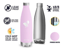 Carica l&#39;immagine nel visualizzatore di Gallery, AORIN Doppia Bottiglia per Vuoto in Acciaio Inossidabile, 500ml, ciliegia - Ilgrandebazar