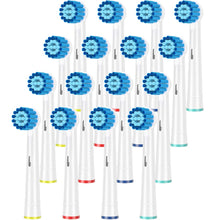 Carica l'immagine nel visualizzatore di Gallery, ITECHNIK Testine di ricambio per Oral B£¬Testine per spazzolino di ricambio Braun Oral B Sensitive£¬Compatibile Ricambi spazzolino elettrico Oral B Pro, Vitality, ecc - Di 16 Pezzi