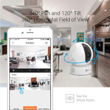 Carica l&#39;immagine nel visualizzatore di Gallery, EZVIZ C6C 720p Telecamera di Sorveglianza, 360° WiFi Videocamera 720P, Bianco - Ilgrandebazar