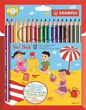 Carica l'immagine nel visualizzatore di Gallery, Matita colorata triangolare - STABILO Trio thick - Astuccio da 18 - Colori assortiti Single