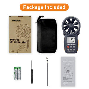BTMETER Anemometro Digitale Misuratore di BT-100(Handheld Anemometer) - Ilgrandebazar