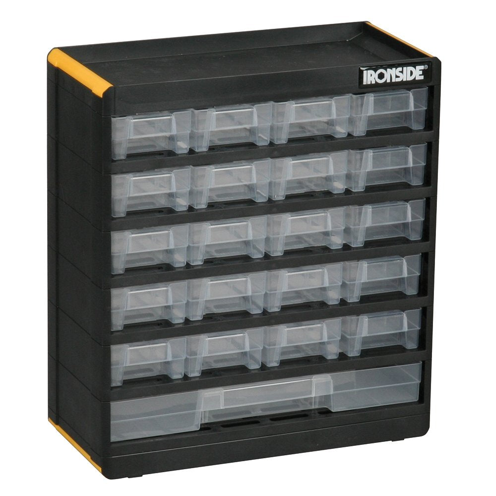 Ironside - Contenitore per utensili, 21 scomparti chiusi trasparenti, in...