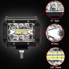 Carica l&#39;immagine nel visualizzatore di Gallery, Faro da Lavoro LED 4 Pollici 60W Faretti Fendinebbia 12V 4