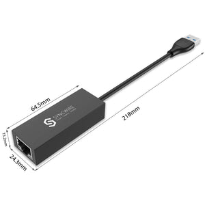 Syncwire Adattatore USB Rete, Alta velocità 3.0, Nero