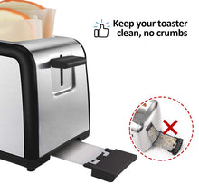 Carica l&#39;immagine nel visualizzatore di Gallery, ilauke 12pz Sacchetti Toast Riutilizzabili Tostapane Antiaderente... - Ilgrandebazar