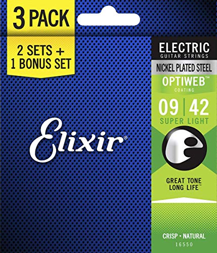 Elixir corde 16550 acciaio nichelato per chitarra elettrica con 9-42 - Ilgrandebazar