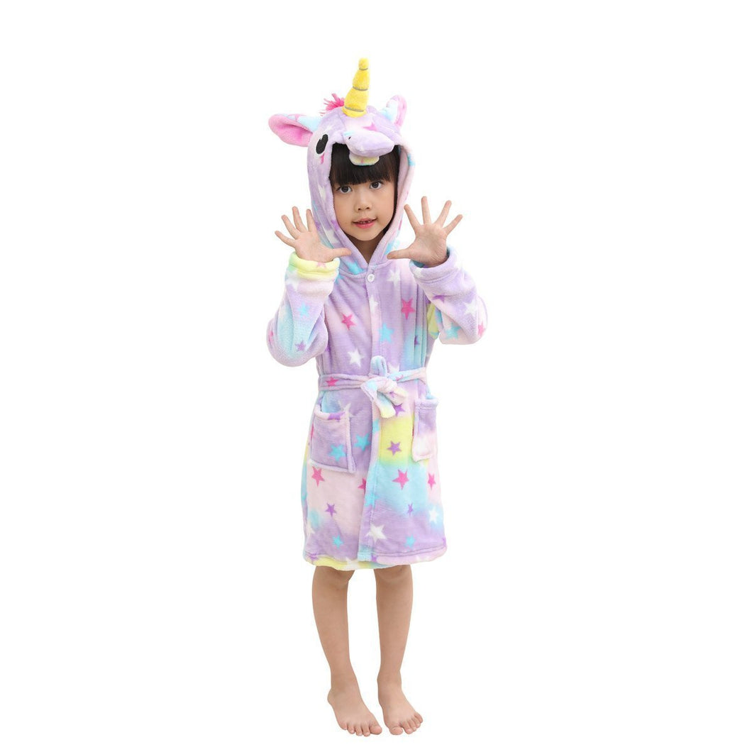 EuHigh - Accappatoio morbido con cappuccio, motivo: unicorno, unisex Pigiama... - Ilgrandebazar