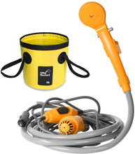 Carica l'immagine nel visualizzatore di Gallery, AUTOPkio Kit Secchio Pieghevole per Doccia Esterna Portatile, Testina per Doccia da Campeggio Inserto Adattatore per Sigaretta da 12 V e trasforma l'acqua in Un Flusso costante e Delicato