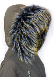 Chic Vibe sciarpa in pelliccia sintetica, con cappuccio e volpe...