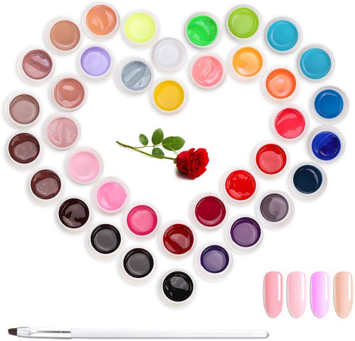 Janolia Smalto Semipermanente 36 Colori, Set di Smalti Semipermanenti per Unghie in Gel UV LED, Perfetto per i Principianti, Regalo Perfetto
