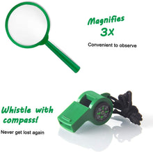 Carica l'immagine nel visualizzatore di Gallery, UTTORA Set di Binocolo per Bambini, 7 in 1 Giocattoli per Avventurose Esplorazioni della Natura, Binocolo, Torcia a LED Portatile, Bussola, Lente d'Ingrandimento, Fischietto, Zaino da Collezione