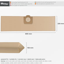 Carica l&#39;immagine nel visualizzatore di Gallery, 1 set da 10 sacchetti per aspirapolvere e 1 filtro a cartuccia, adatto per aspirapolvere multiuso Kärcher della serie WD3 e MV3