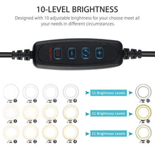 Carica l&#39;immagine nel visualizzatore di Gallery, Thlevel LED Ring Light con treppiedi Lampada anulare dimmerabile da 6... - Ilgrandebazar