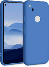 Carica l'immagine nel visualizzatore di Gallery, kwmobile Cover Compatibile con Google Pixel 4a - Custodia in Silicone TPU - Backcover Protezione Posteriore- Blu Jeans