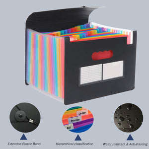 MonQi Cartella Portadocumenti con Coperchio, 24 Tasche, per 24 Tasche