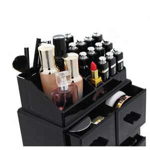 DISPLAY4TOP 12 cassetti acrilico organizer per cosmetici 12 cassettiere Nero - Ilgrandebazar