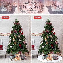 Carica l'immagine nel visualizzatore di Gallery, Gonna Albero di Natale, Tappeto per Albero di Natale, Gonna Albero di Natale Bianca Finta Pelliccia, 90cm Copri Base per Albero di Natale, Decorazione Capodanno casa Festa Forniture
