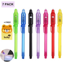 Carica l&#39;immagine nel visualizzatore di Gallery, DazSpirit 7Pcs Penna Magica con Luce Invisibile Inchiostro Penne Beige