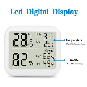 Opard Termoigrometro digitale da interno LCD per monitorare il misuratore di... - Ilgrandebazar