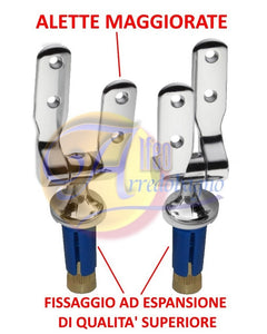 Cerniere coprivaso sedile wc mezzi fori ciechi copriwater fisse espansione - Ilgrandebazar