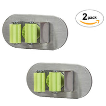 Carica l&#39;immagine nel visualizzatore di Gallery, Yizhet 2 PCS Multifunzione Scopa Mop Titolare scope a muro 2 PCS, Verde - Ilgrandebazar