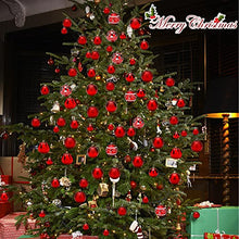 Carica l'immagine nel visualizzatore di Gallery, Amzeeniu Palline di Natale Set di 101Palle Albero di Natale Palline decorative Plastica Ornamenti Decorazione Regali Dell'albero Natale Infrangibili per Nozze Feste Decorazioni Albero di Natale rosso