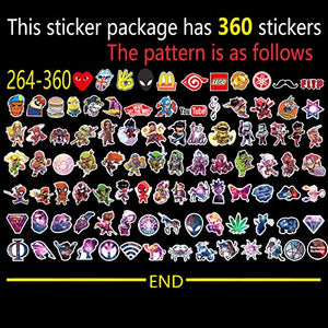 Q-Window Kit Adesivi (360 Pezzi) Vinyl Kawaii Decal Stickers per Laptop,...