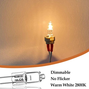 Lampadine Alogene G4 （10 pezzi）12V 20W 2800K Luce bianca calda dimmerabile lampadina alogena Per la sostituzione di lampadari di cristallo, luci di segnalazione, illuminazione della cucina, ecc.