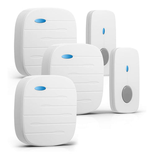 Campanello Senza Fili, Fityou Impermeabile Campanello, 2 Trasmettitore Bianco - Ilgrandebazar