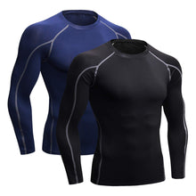 Carica l&#39;immagine nel visualizzatore di Gallery, Niksa 2 Pezzi Fitness T-Shirt Maglia Manica Lunga Compressione Uomo Maniche... - Ilgrandebazar