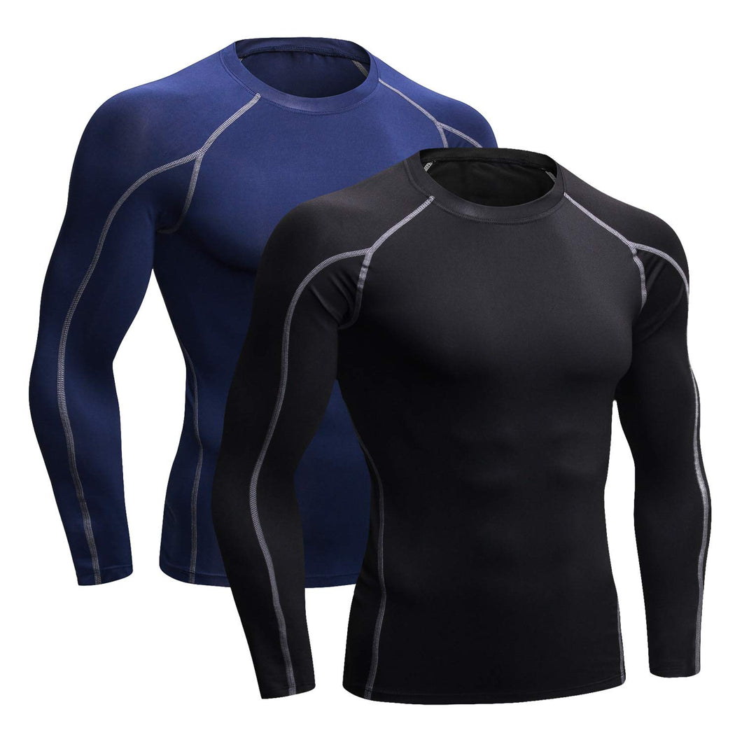 Niksa 2 Pezzi Fitness T-Shirt Maglia Manica Lunga Compressione Uomo Maniche... - Ilgrandebazar