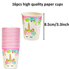 Carica l'immagine nel visualizzatore di Gallery, Jolily Decorazioni Compleanni Unicorno Pacco 16 Ospiti, 1* Multicolore - Ilgrandebazar