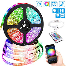 Carica l&#39;immagine nel visualizzatore di Gallery, FISHOAKY WIFI Striscia LED, 5M RGB LED Strip Alexa 5m